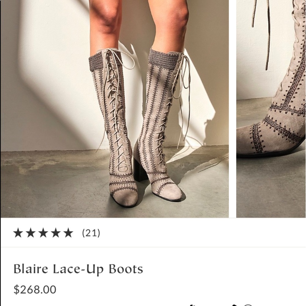 free people x silent d Blaire lace up boots
